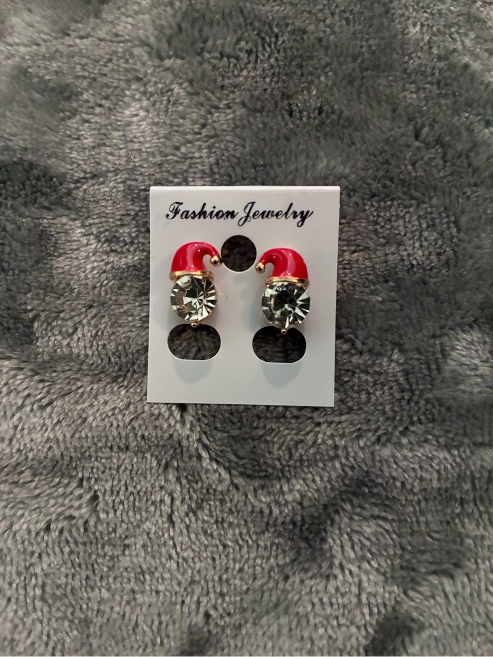 Fashion Jewelry Santa Claus Hat Stud Earrings